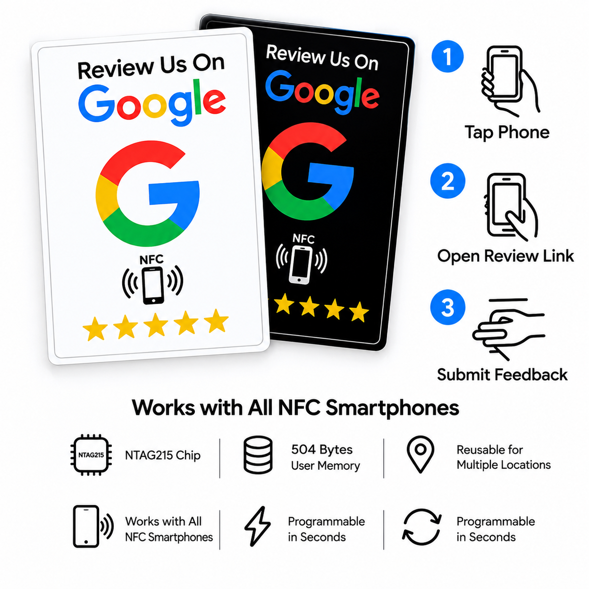 Card NFC Google Reviews – TapBoost™